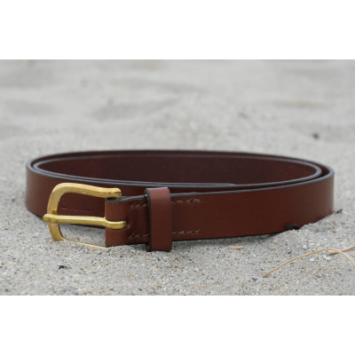 Ceinture cuir artisanale marron - 25 c